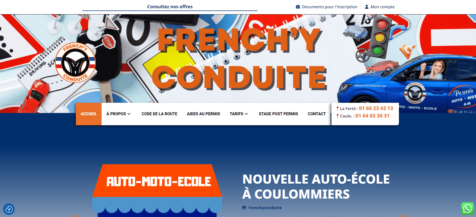 Site internet French'y Conduite
